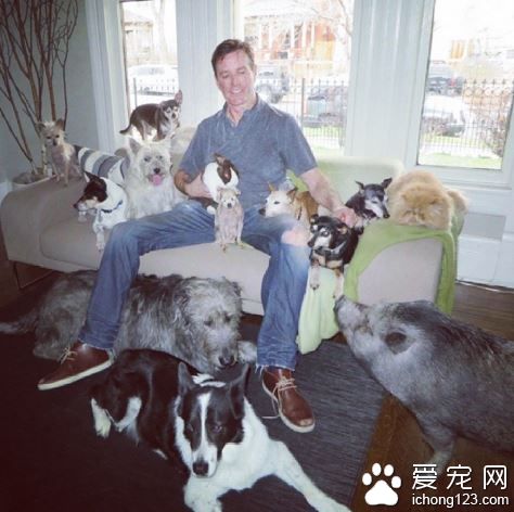 美国男子打造10狗4鸟2猫1猪1兔和一池鱼的大家庭！