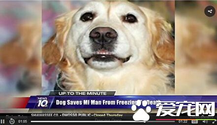 美国男子瘫在雪地20小时 忠犬为他暖身救命