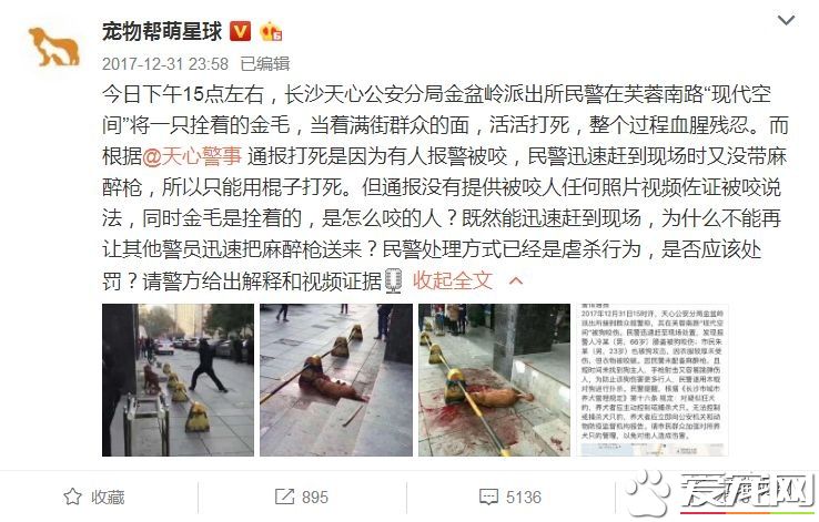 长沙辅警当街虐狗事件持续发酵，当事人反被人肉送菊花