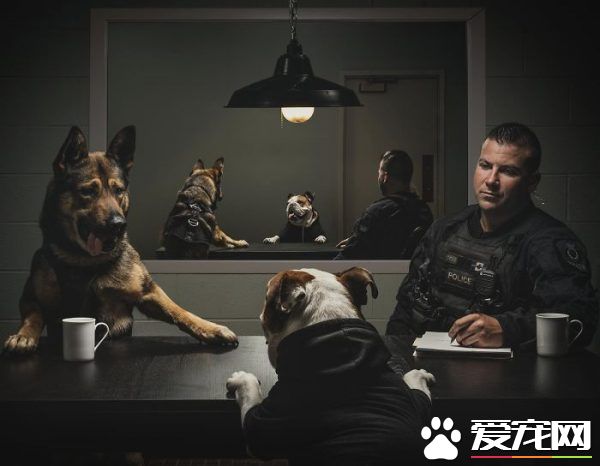 硬汉狠角色路线 警犬们的硬汉魅力迷倒大家