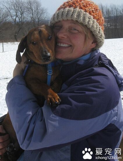 腊肠犬深情拥抱救命恩人的照片感动了人类