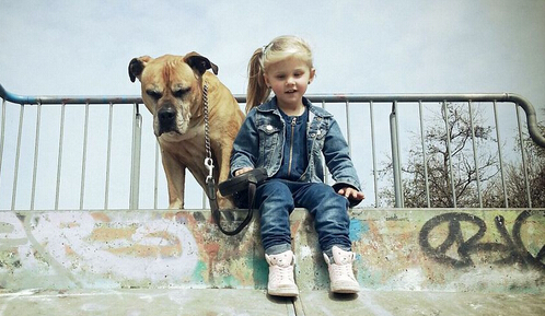 父亲拍下女儿与狗狗亲密瞬间照片 网友：好暖心